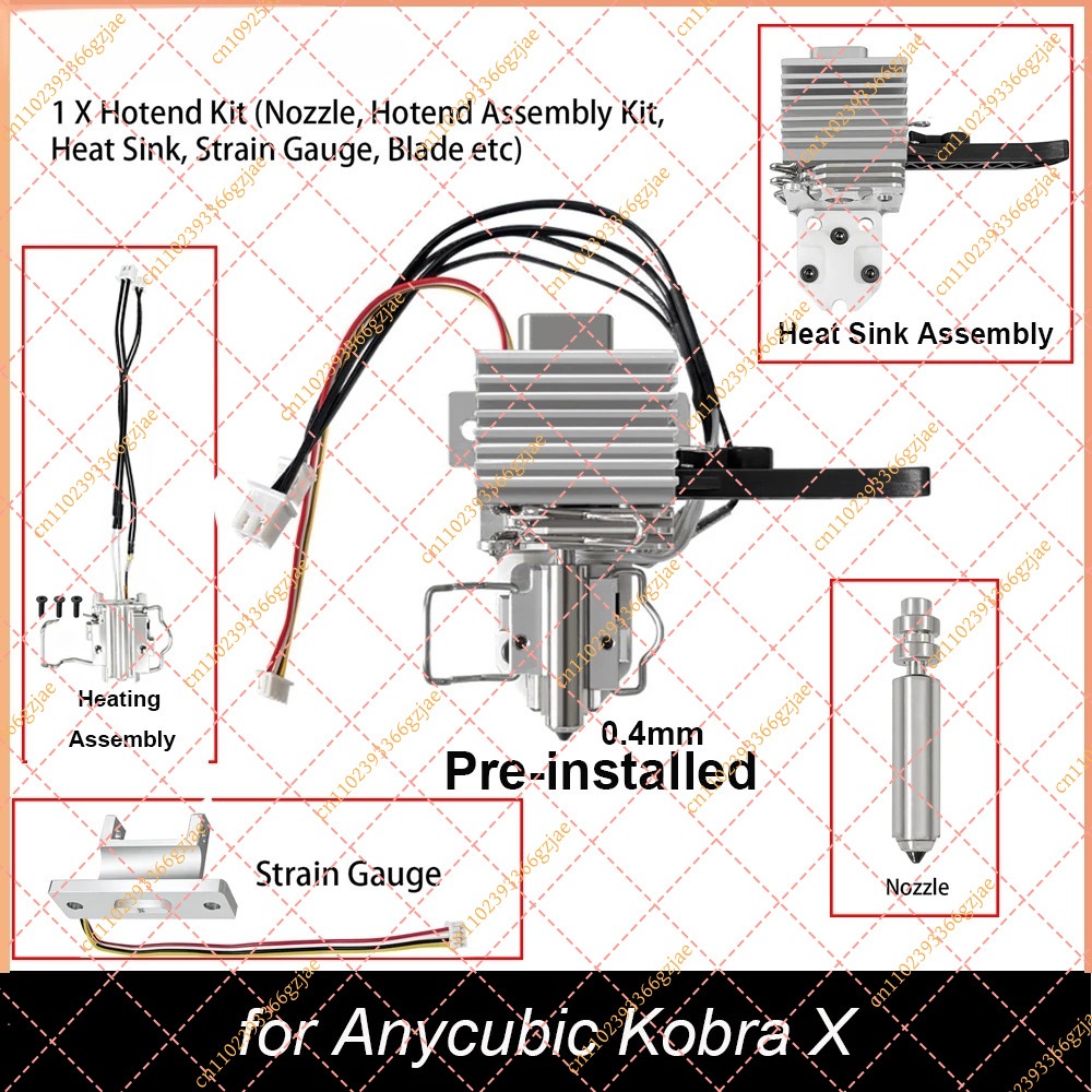 Hotend 0.4Mm - Kit Hotend préinstallé de 0,4 mm