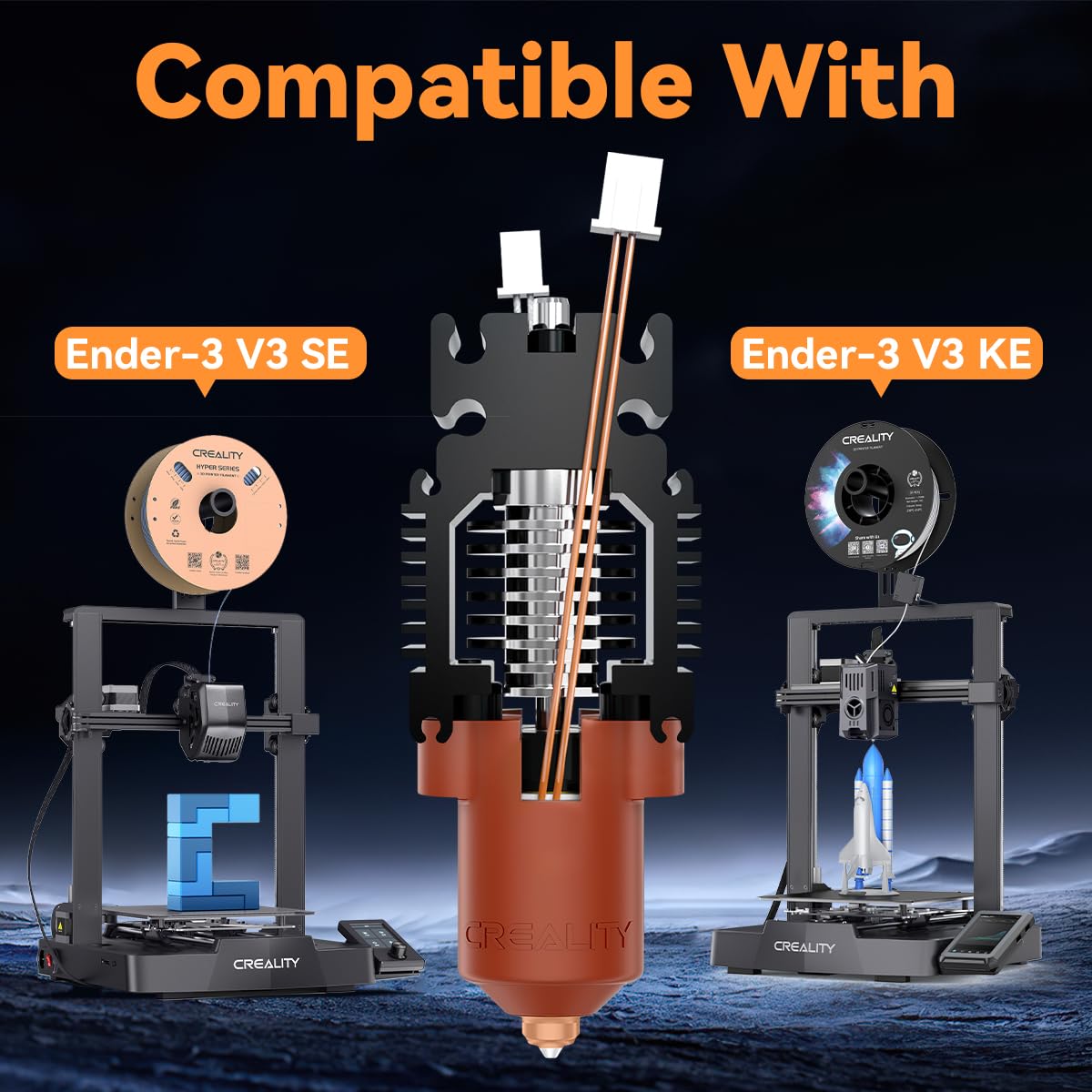 High Flow Ceramic Hotend - Creality Ender-3 V3 SE/KE Kit Hotend,