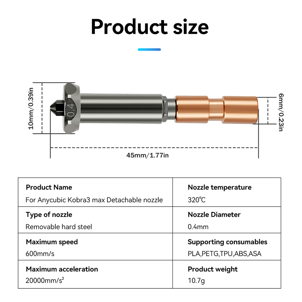 Nouvelle buse de mise à niveau - Hotend 0.4Mm avis et prix